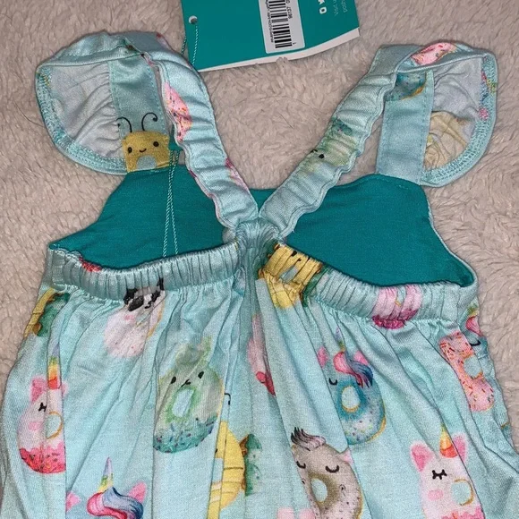 NWT Posh Peanut Donuts Ruffle Bubble Romper 3-6M - Picture 7 of 9